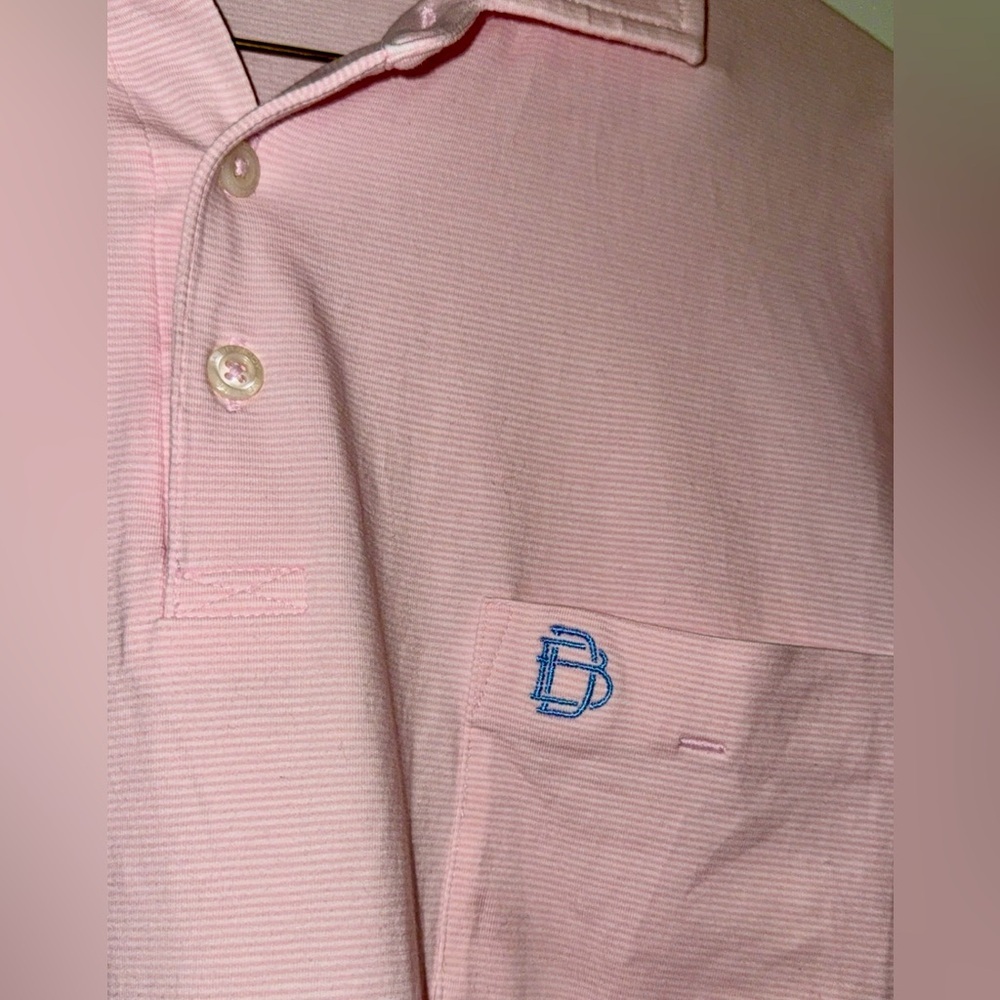 B Draddy Sport light pink polo shirt golf club Nevada Tour small pristine - Picture 6 of 11